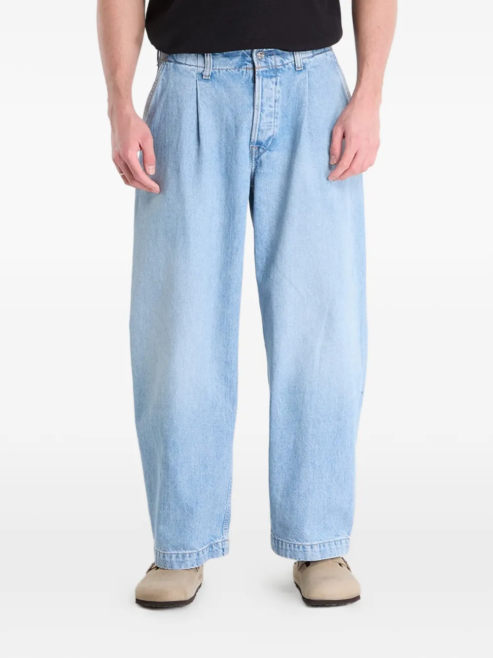 Calvin Klein Jeans pleated-detail jeans - Blu