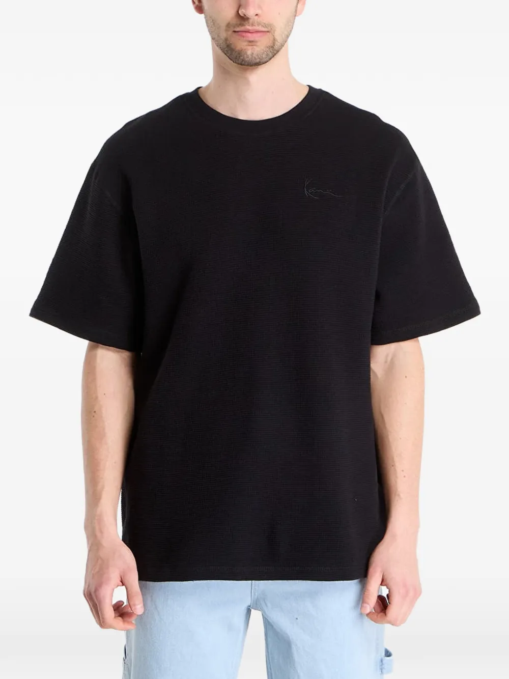 karl kani T-shirt con ricamo - Nero