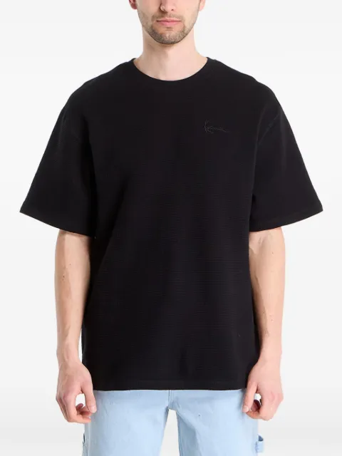 karl kani Camiseta de tricô waffle com logo