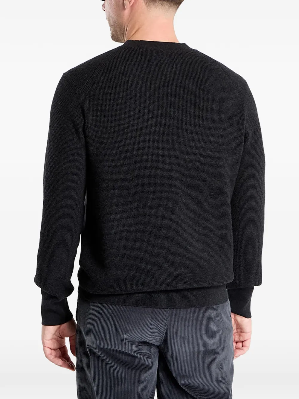 AllSaints Aspen trui met wafelpatroon Zwart