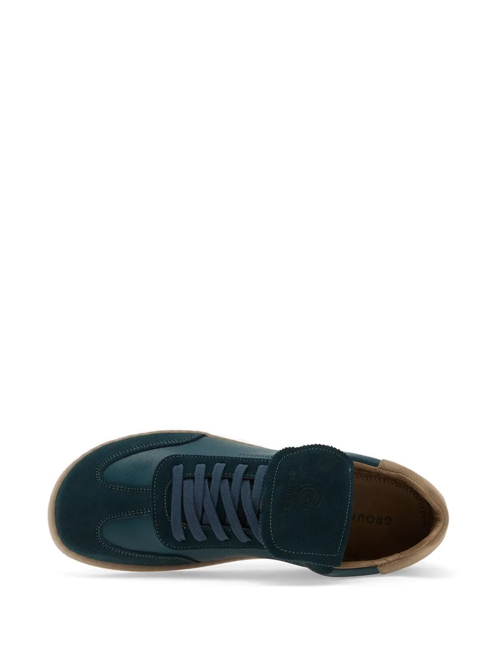 GROUNDS Sneakers met suède afwerking en vlakken Blauw