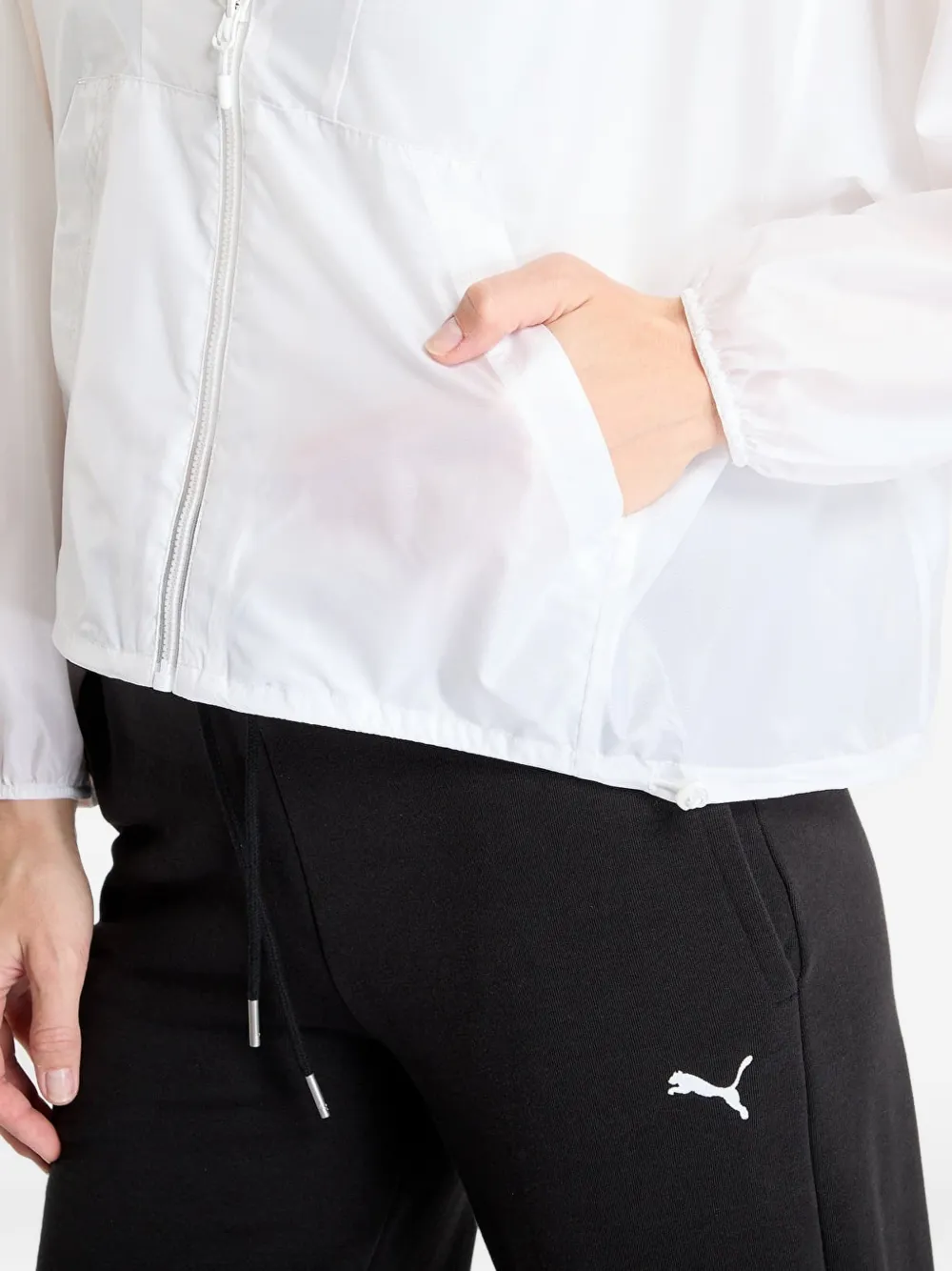PUMA Jack met capuchon Wit