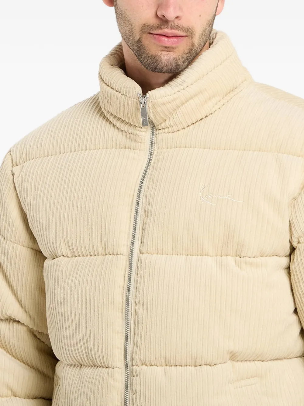 karl kani Gewatteerd ribfluweel jack Beige