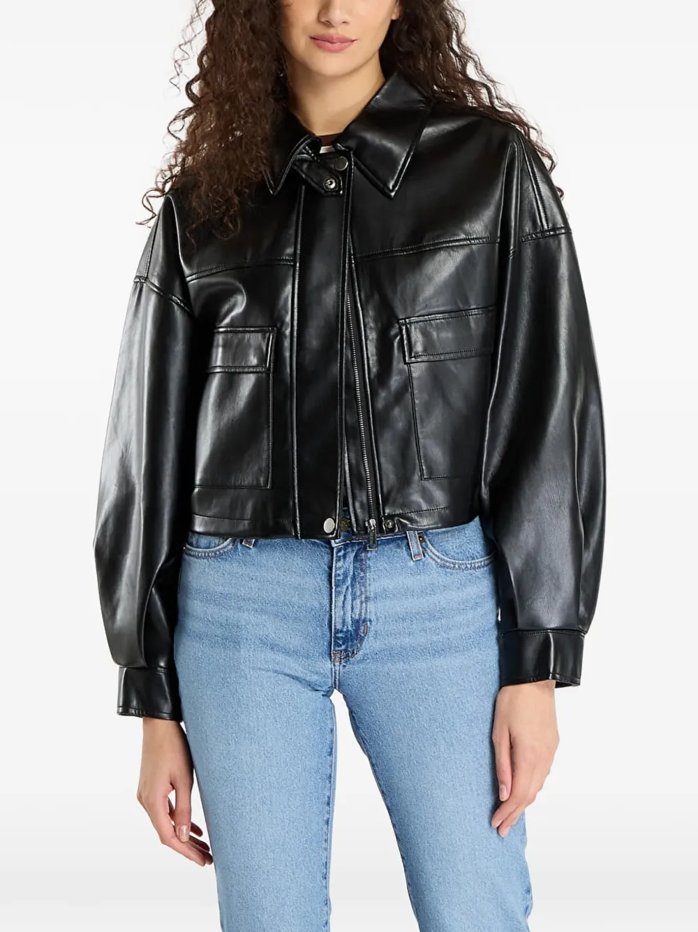 GUESS USA Giacca Flaminia crop - Nero