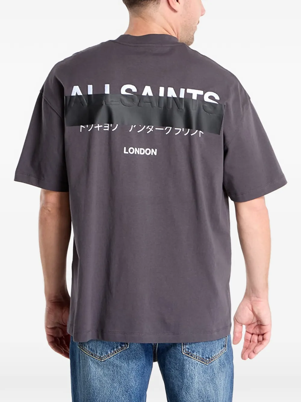 AllSaints Redact T-shirt met logoprint Zwart