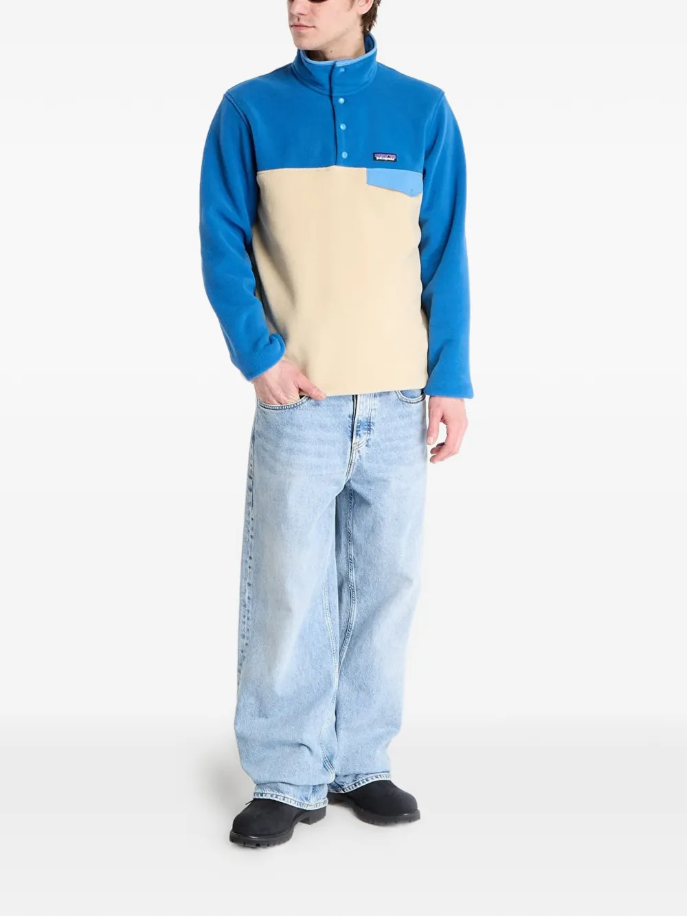 Patagonia Lichtgewicht Synchilla Snap-T fleece trui Blauw