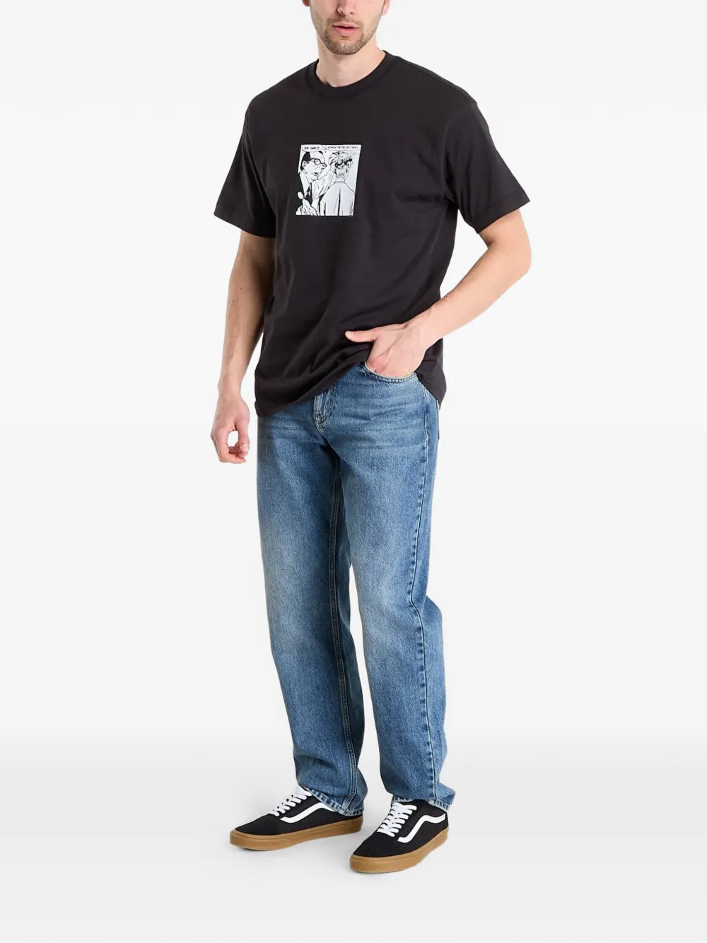 Vans Het zijn Just Shoes T-shirt met print Zwart