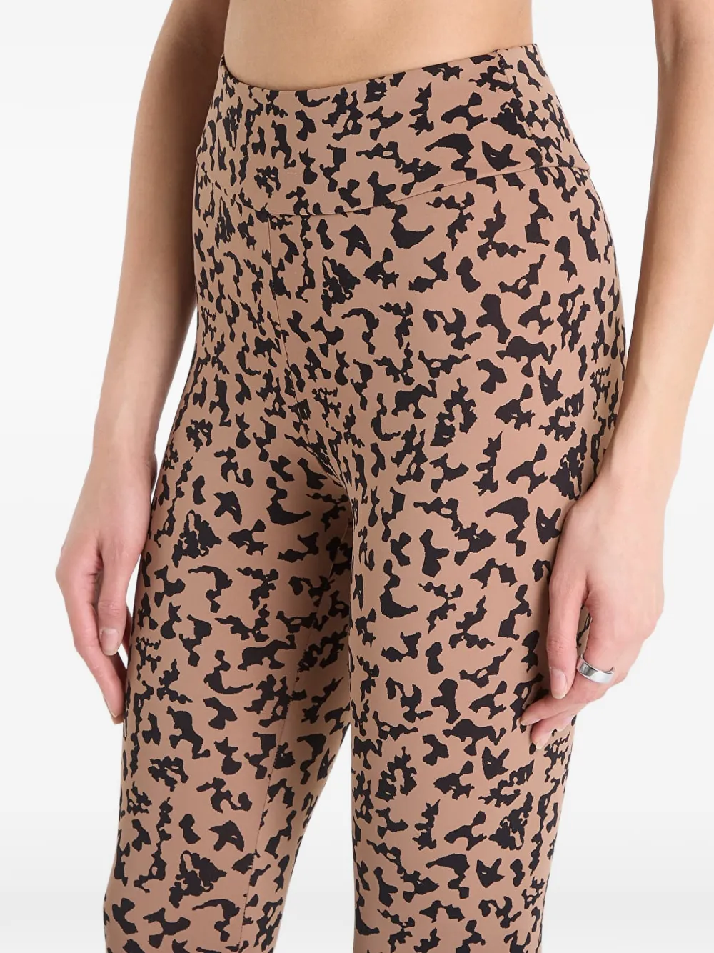 Ea7 Emporio Armani Legging met luipaardprint Beige