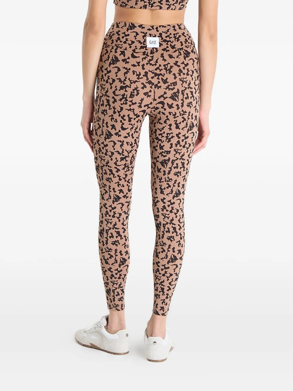 Ea7 Emporio Armani Legging met luipaardprint Beige