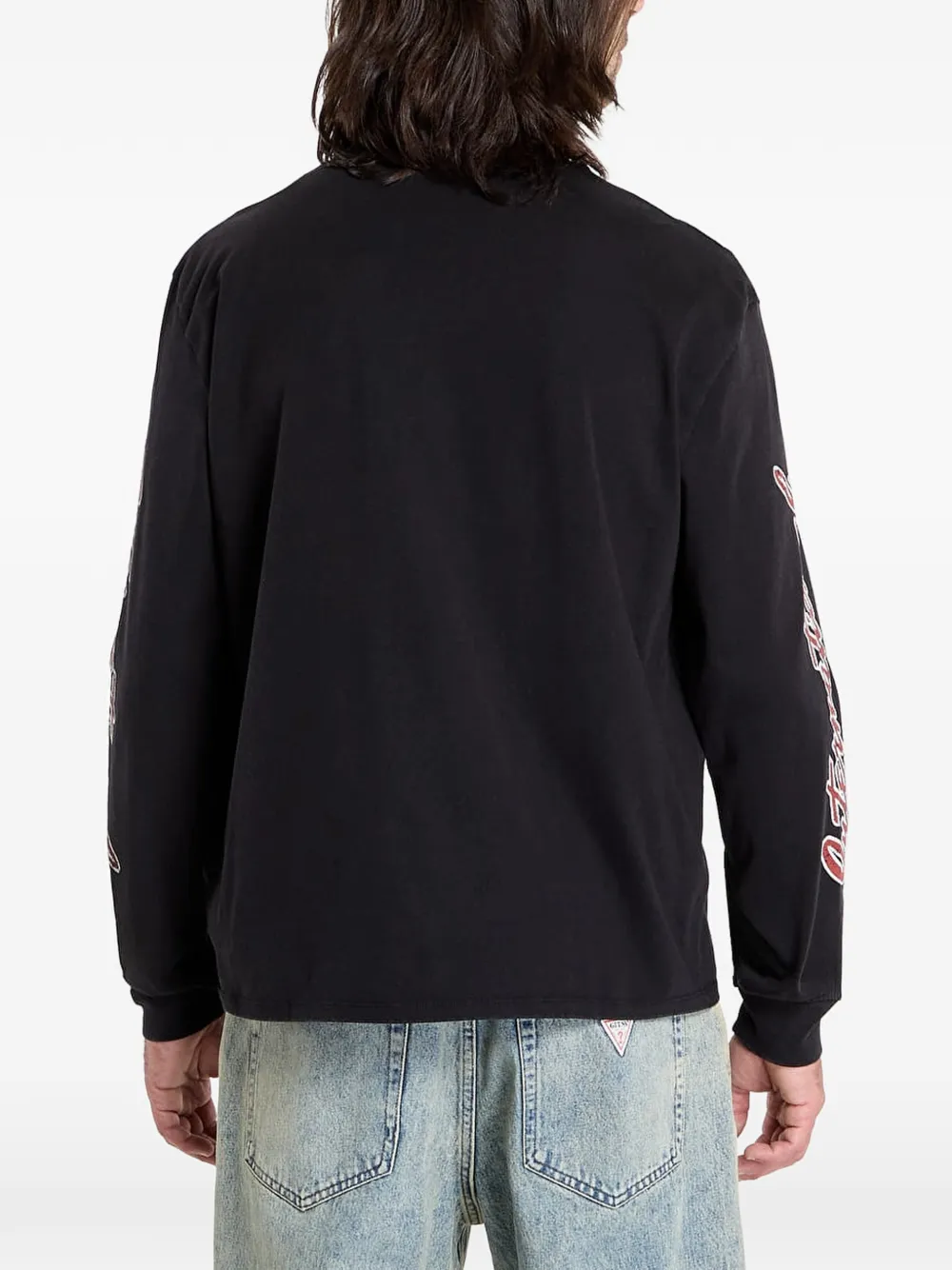 GUESS USA T-shirt met print Zwart