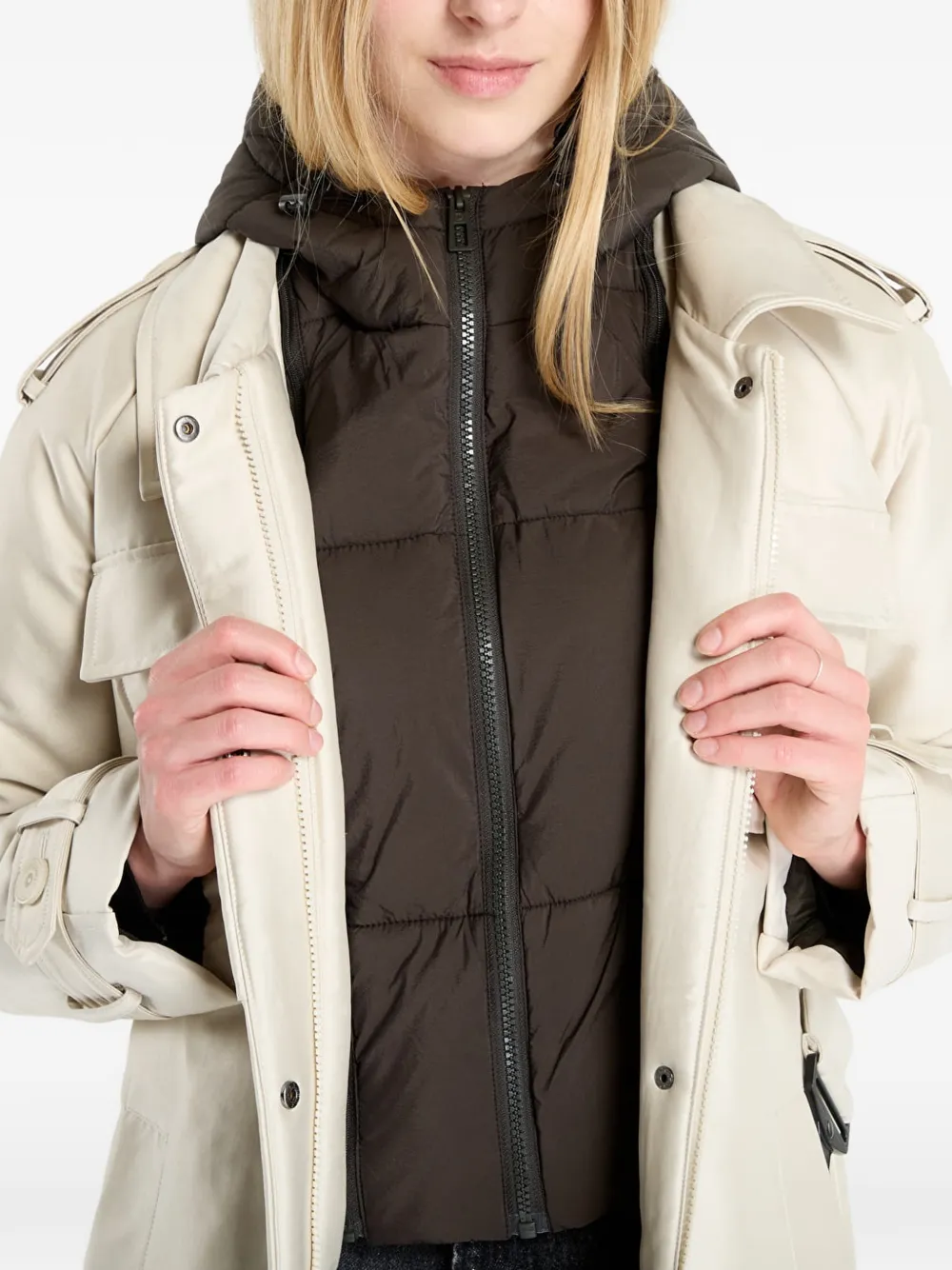 Desigual Gewatteerde jas Beige