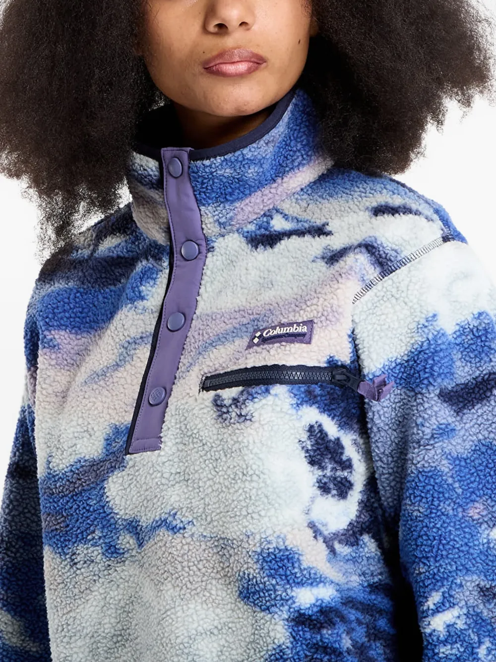 Columbia Sweater met wolkenprint Blauw