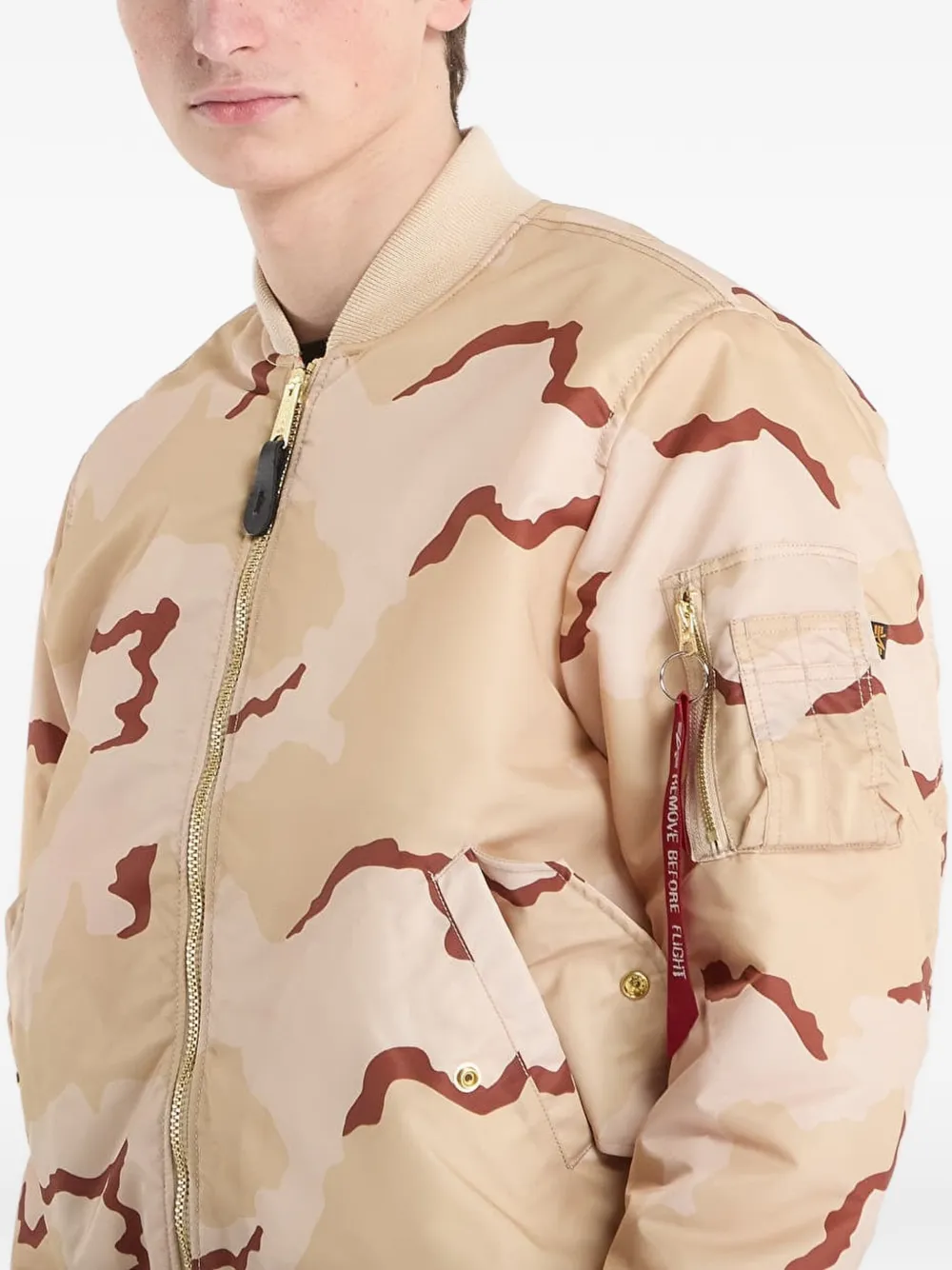 Alpha Industries MA-1 Camo Heritage bomberjack met camouflageprint Beige