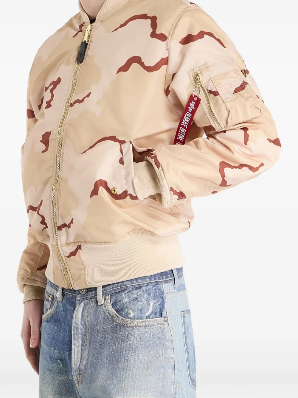 Alpha Industries MA-1 Camo Heritage bomberjack met camouflageprint Beige