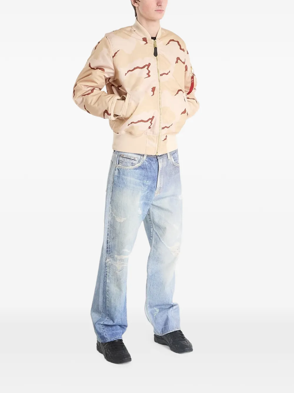 Alpha Industries MA-1 Camo Heritage bomberjack met camouflageprint Beige
