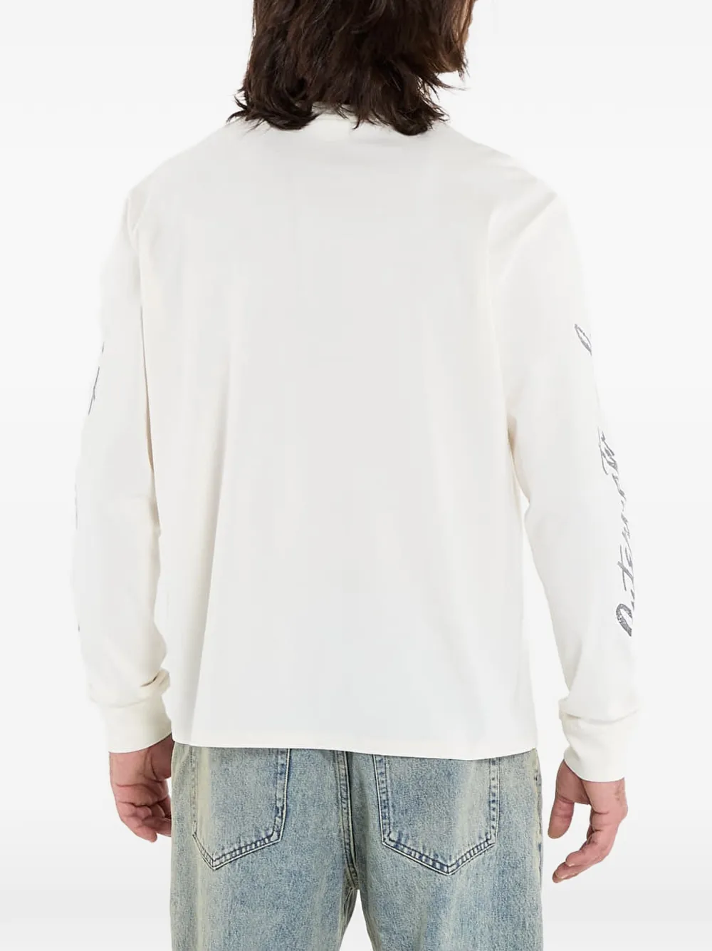 GUESS USA Originals CN LS Int Race T-shirt Beige