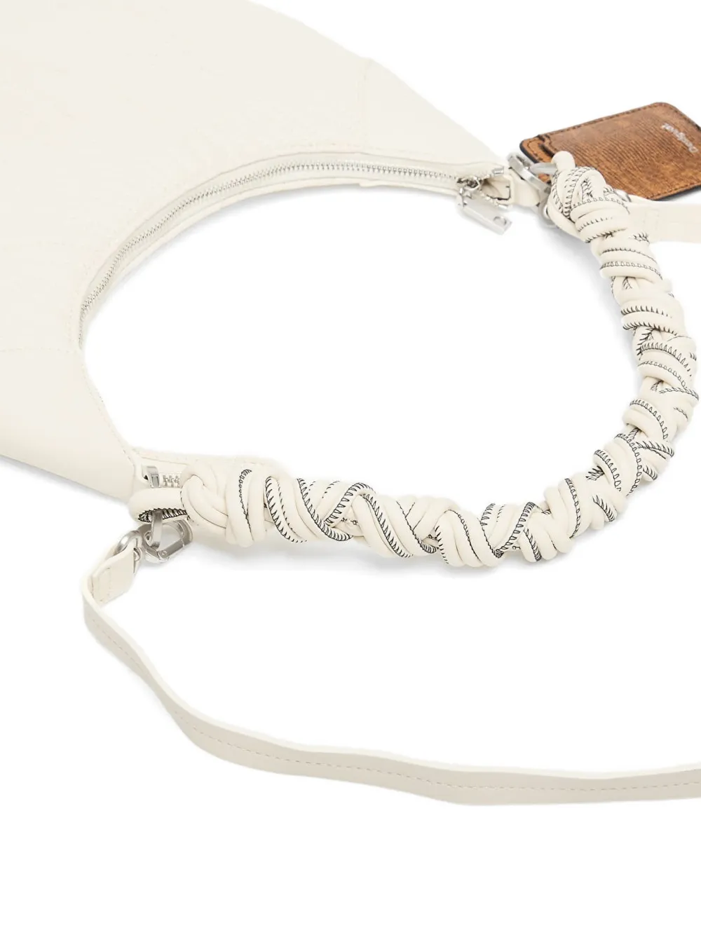 Desigual Helium gewatteerde schoudertas met gevlochten handgreep Beige