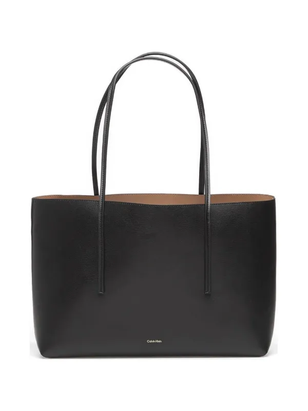 Calvin Klein Foil Logo Tote Bag in Black