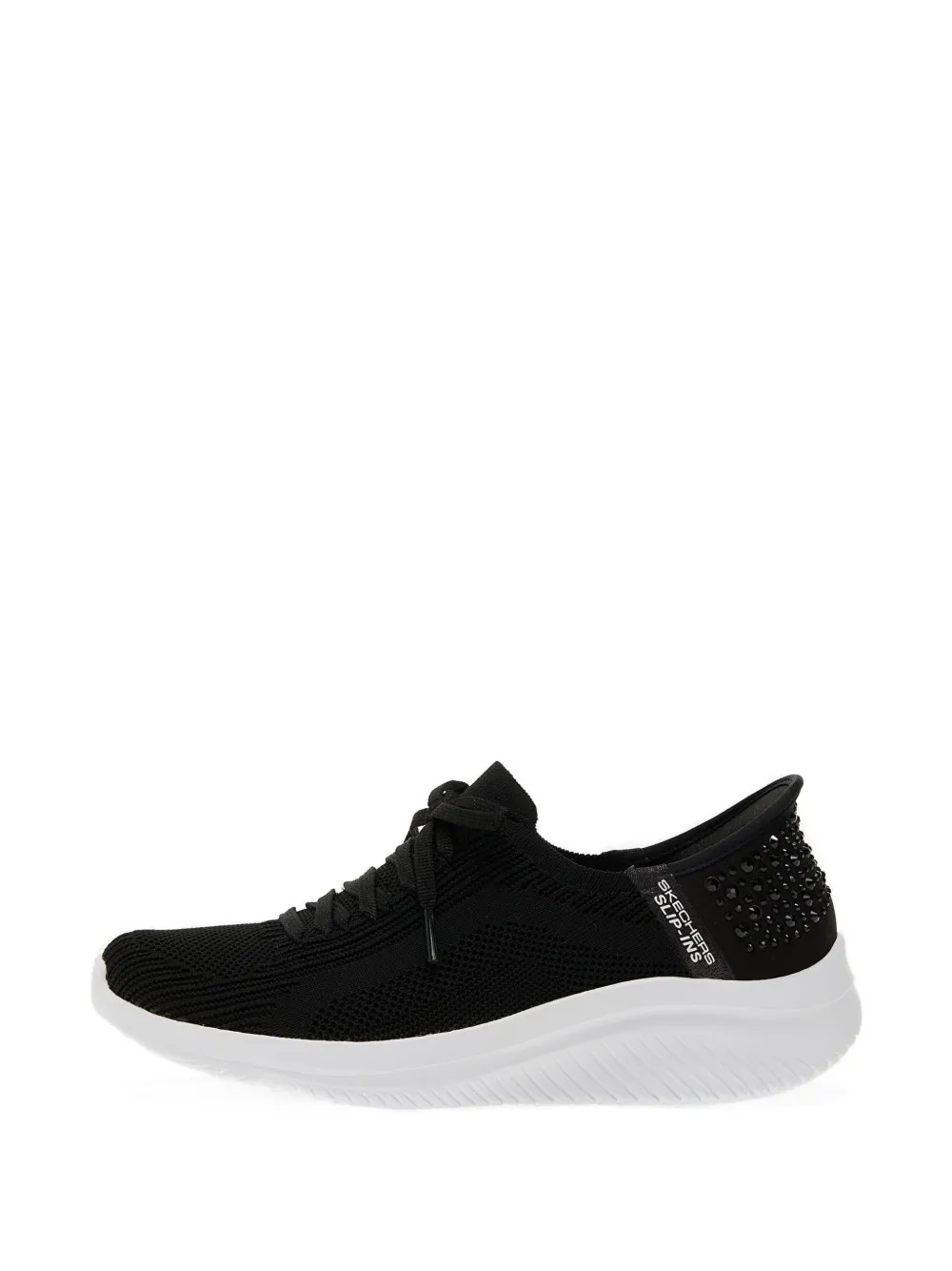 Skechers Slip-ins Rhinestone-embellished Sneakers In Black