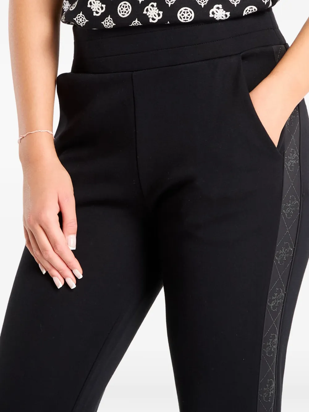 GUESS USA Trainingsbroek met logoband Zwart