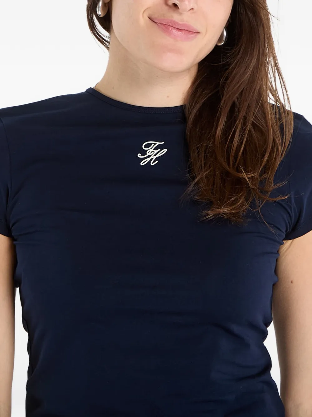 Tommy Hilfiger Slim Fit Script Monogram T In Blue