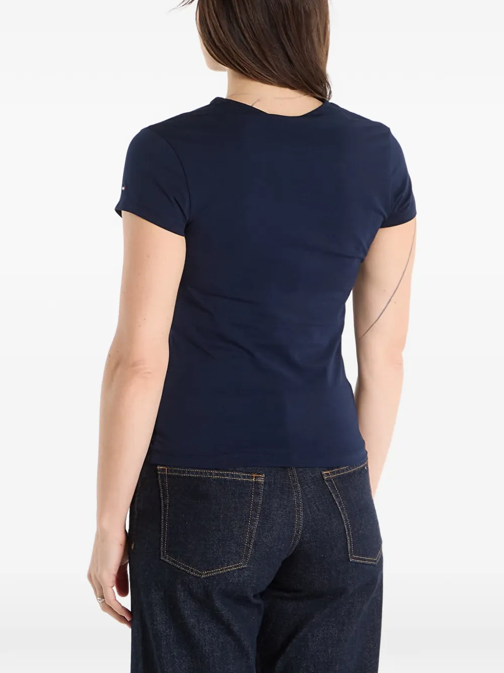 Tommy Hilfiger Slim Fit Script Monogram T In Blue