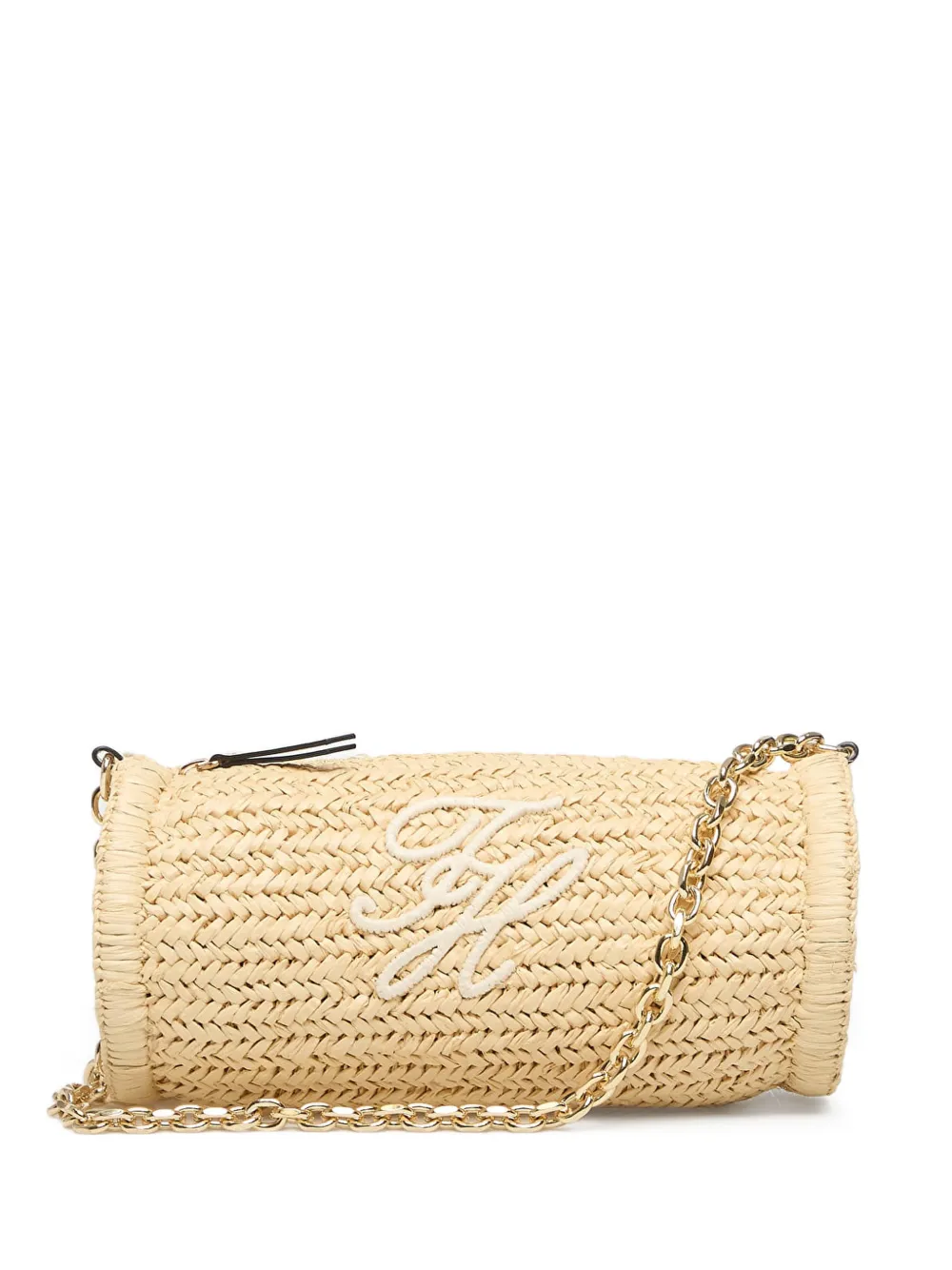 Tommy Hilfiger woven logo-embroidered shoulder bag - Toni neutri