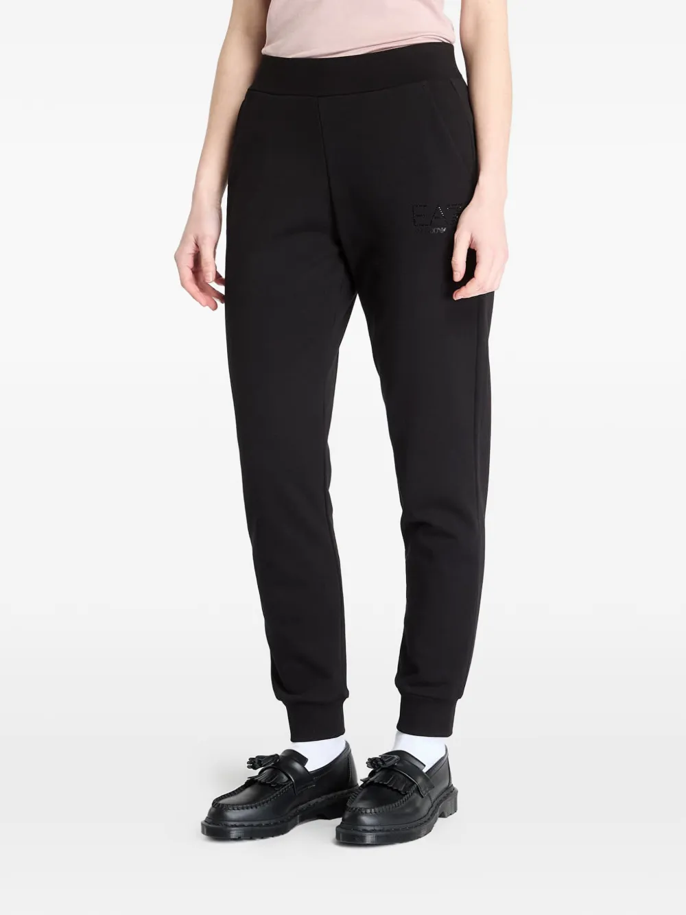 Ea7 Emporio Armani logo-print track pants - Nero
