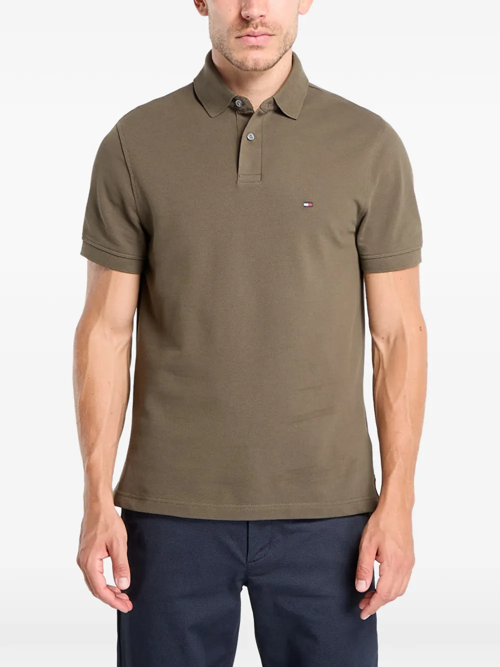 Tommy Hilfiger 1985 logo-patch piqué polo shirt - Verde