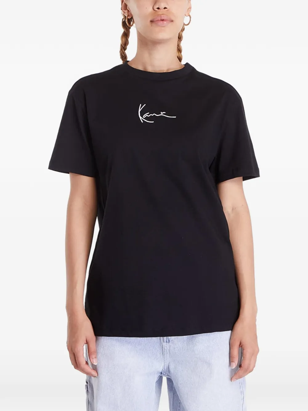 karl kani Essential logo-embroidered T-shirt - Nero