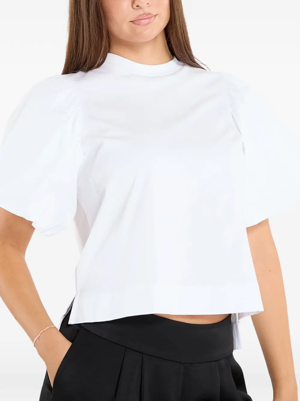 AllSaints Jess T-shirt met pofmouwen Wit