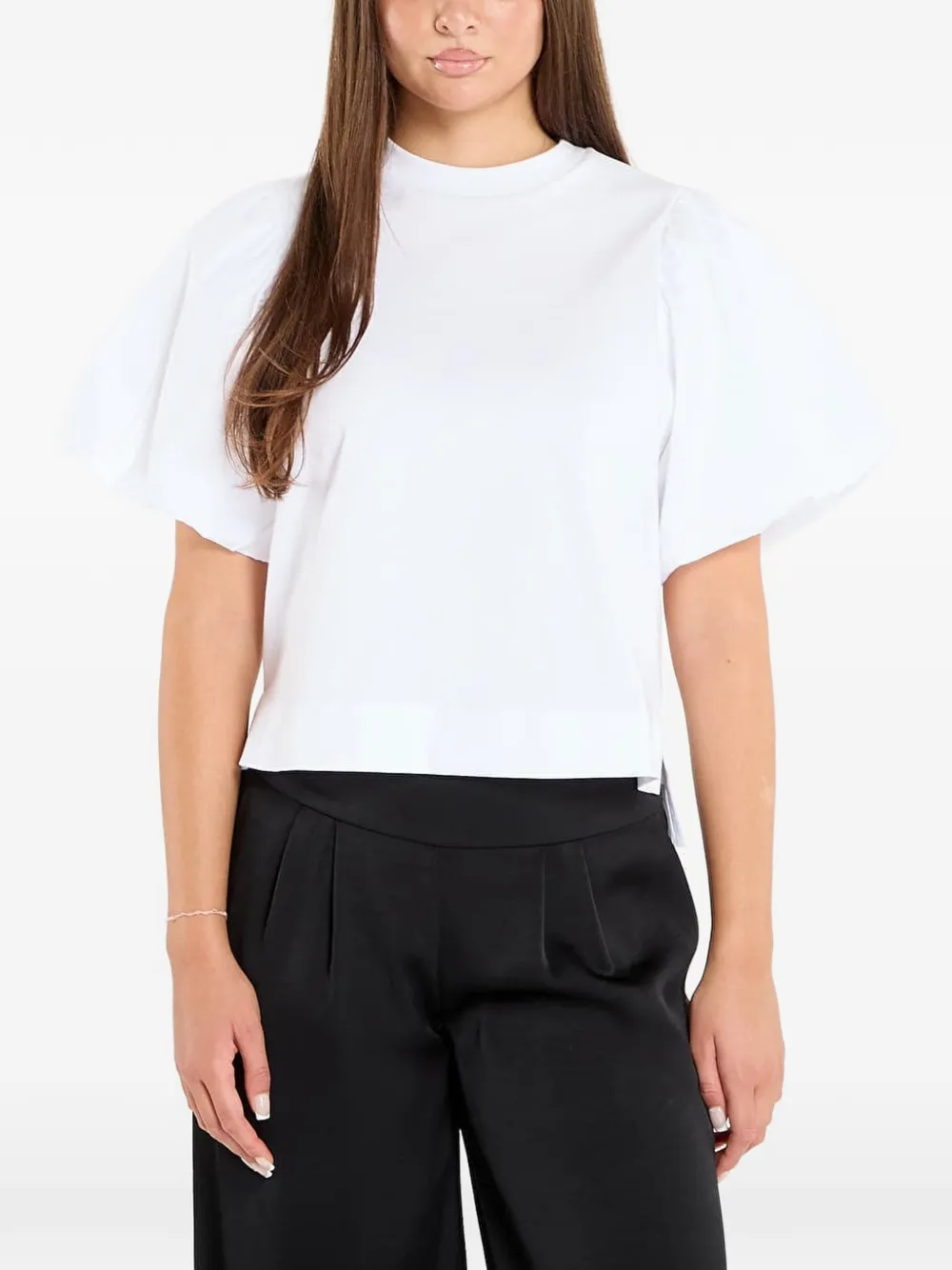 Allsaints Jess Puff-sleeve T-shirt In White