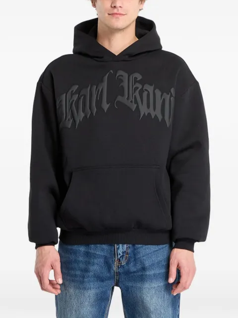 karl kani hoodie Old English con aplique del logo