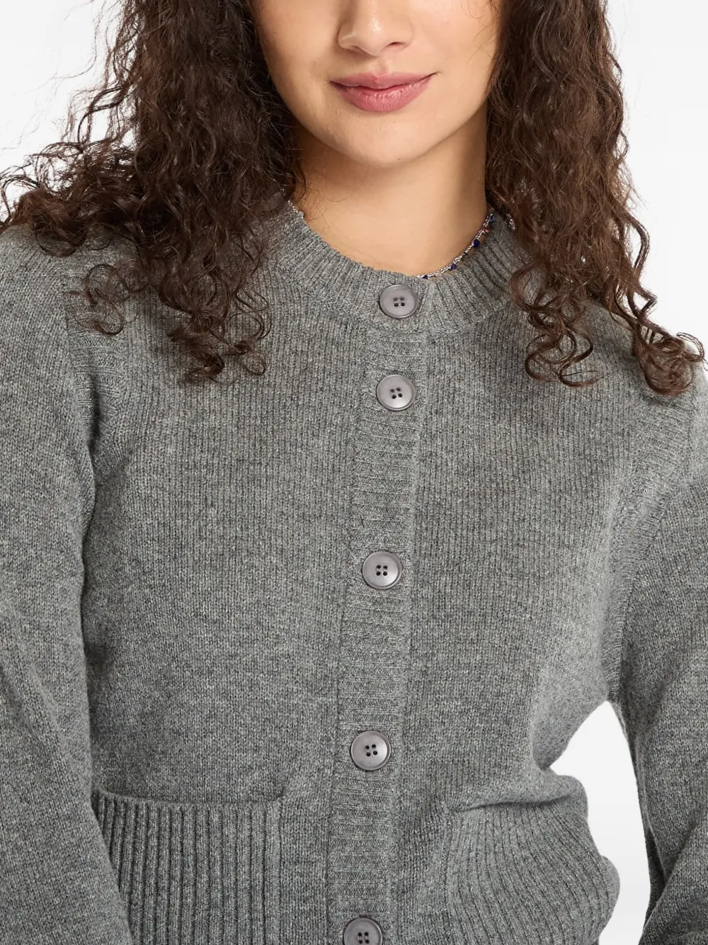 Samsoe & Samsoe Patch-pocket Cardigan In Gray