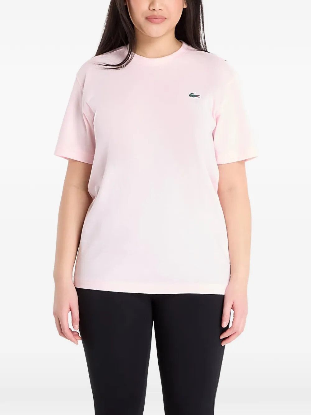 Lacoste logo-patch T-shirt - Rosa