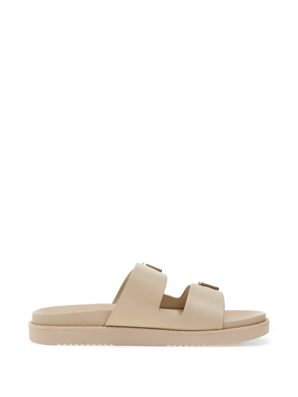 Aldo Alessie Logo-plaque Double-strap Slides In Animal Print