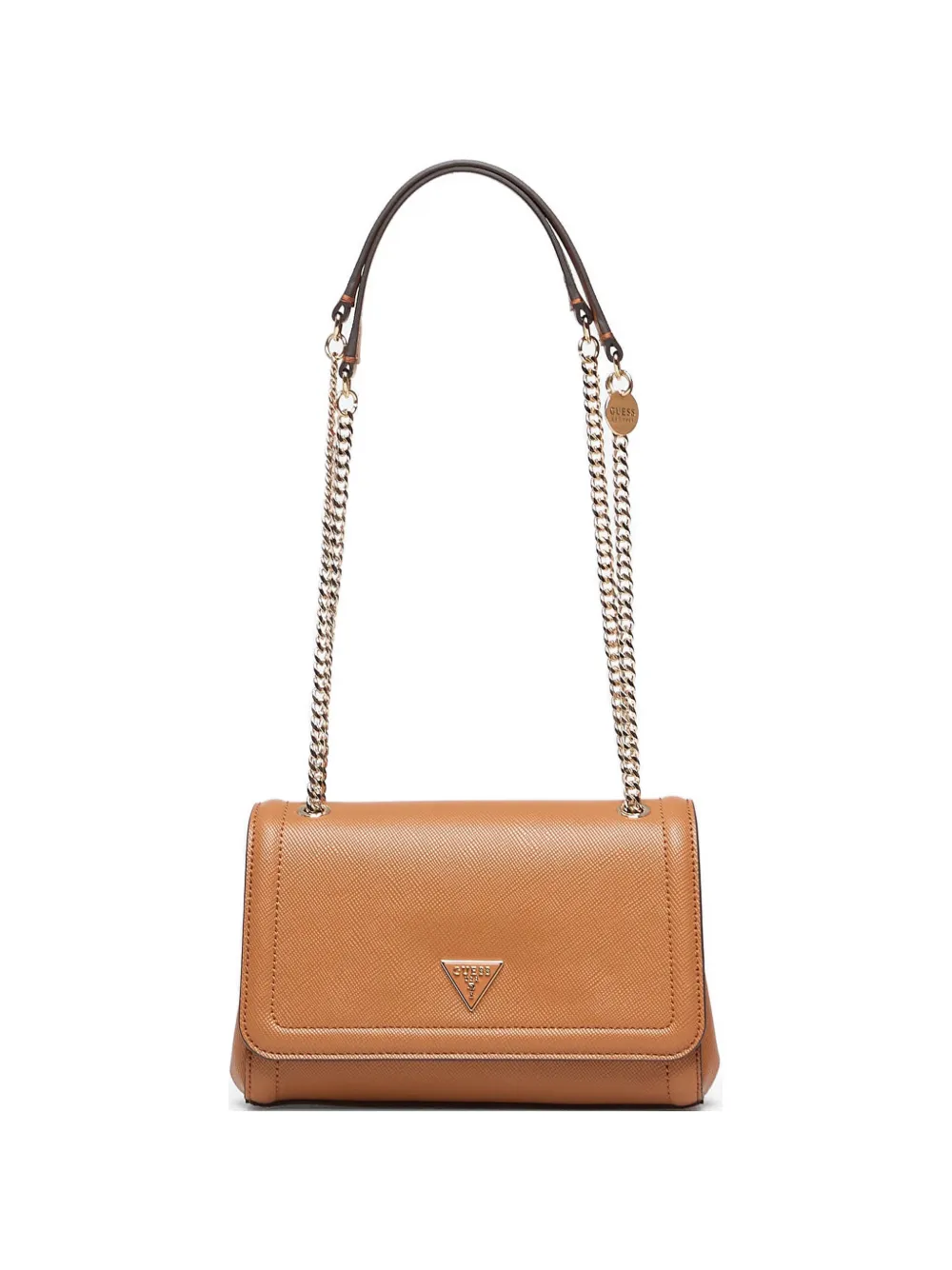 GUESS USA Noelle II logo-plaque crosshatch-texture backpack - Marrone