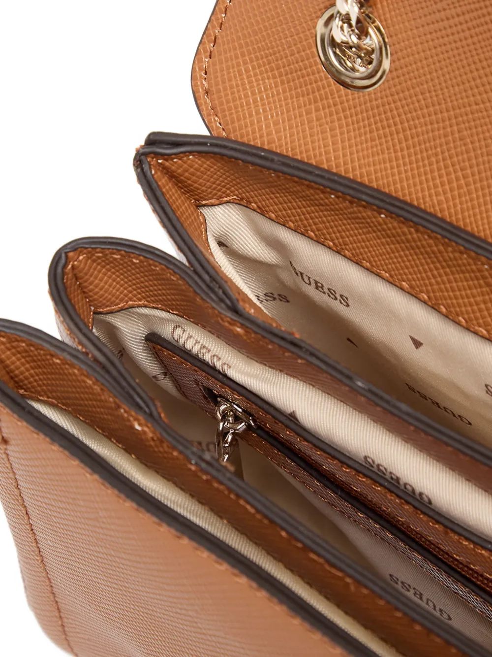 GUESS USA Noelle II rugzak met kruispatch en textuur Bruin