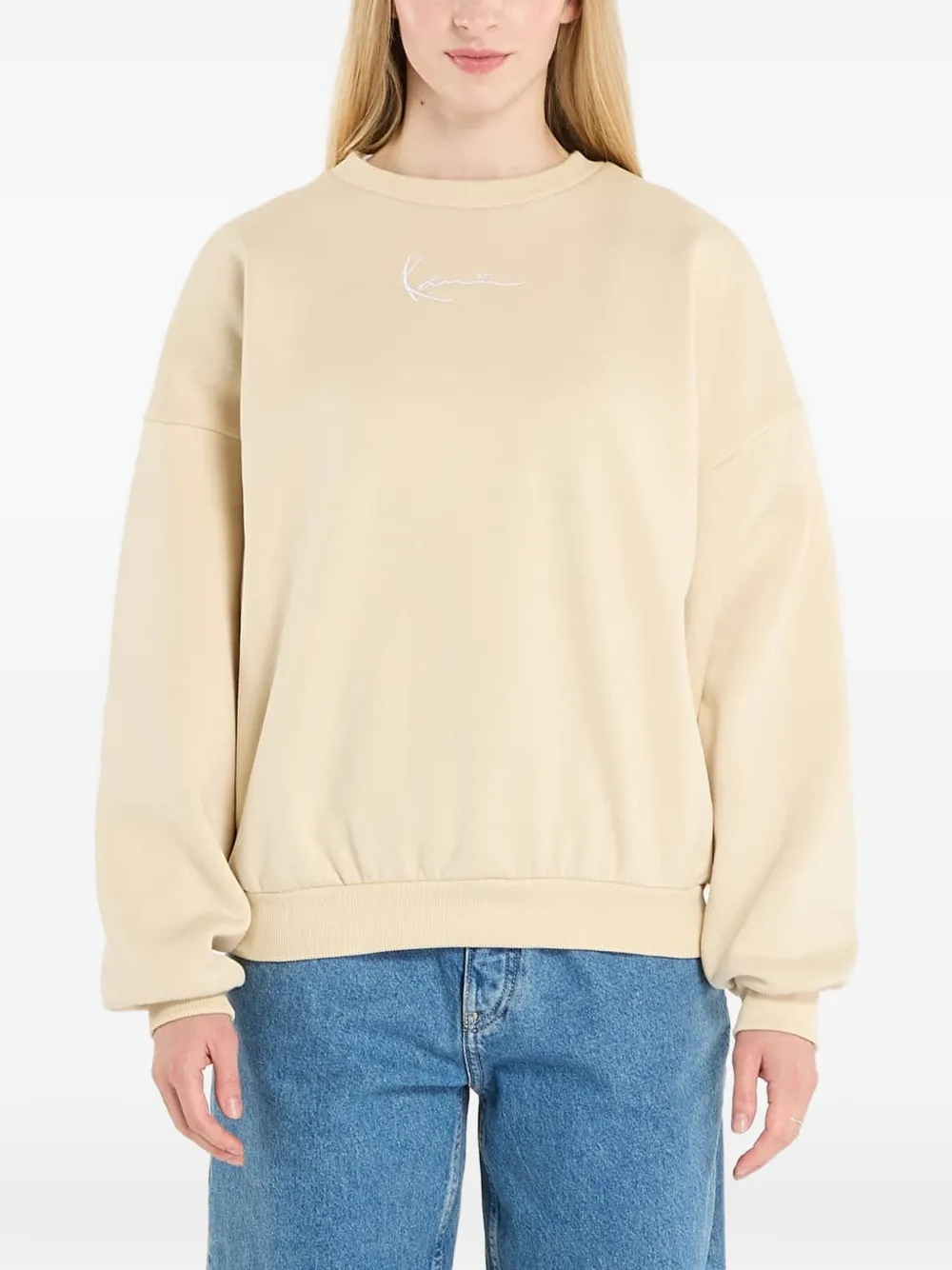 Karl Kani Logo-embroidered Sweater In Neutral