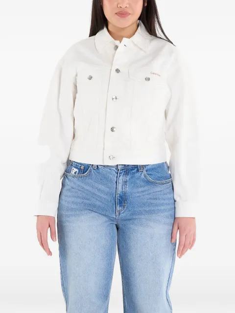 Calvin Klein logo-patch buttoned jacket