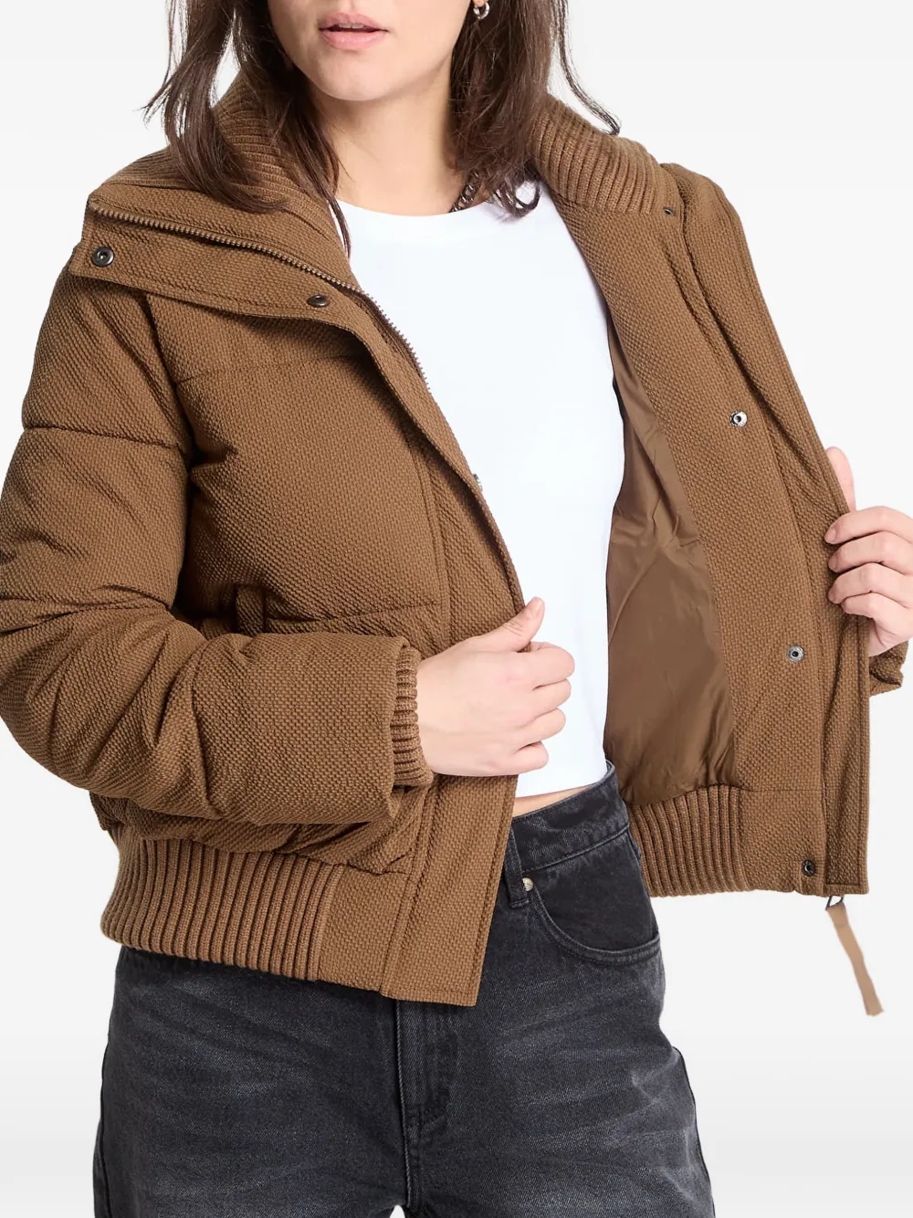 Desigual Donsjack met capuchon Bruin