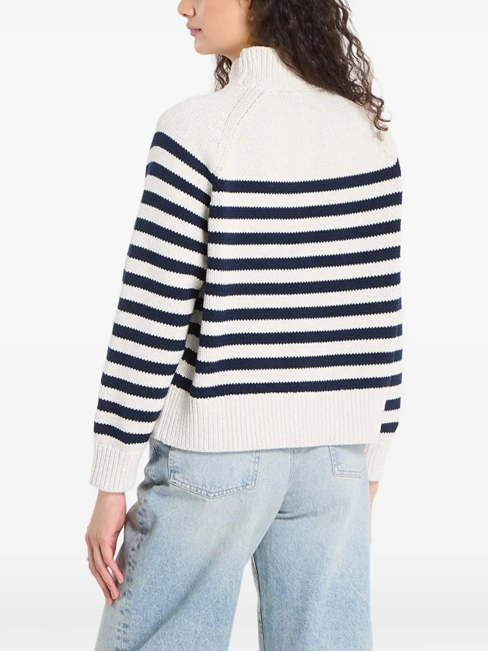 Tommy Hilfiger Stripe-pattern Raglan-sleeve Sweater In Multi