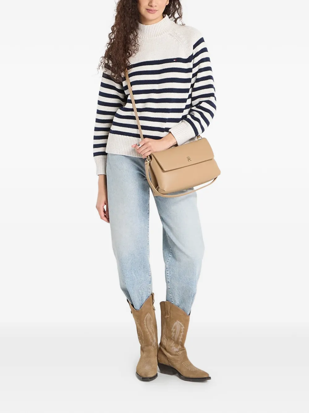 Tommy Hilfiger Stripe-pattern Raglan-sleeve Sweater In Multi