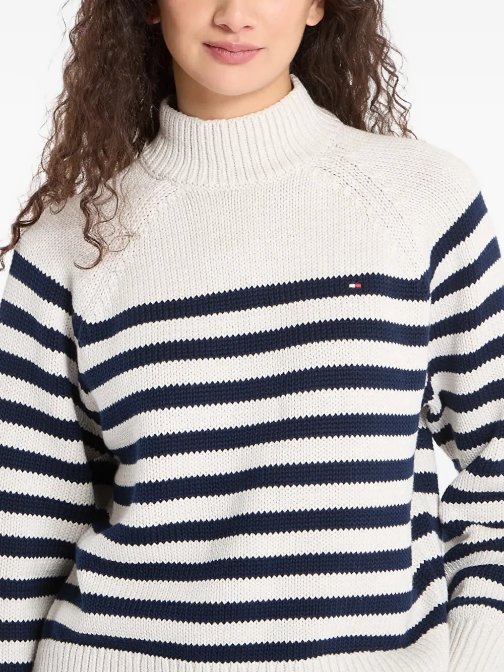 Tommy Hilfiger Stripe-pattern Raglan-sleeve Sweater In Multi