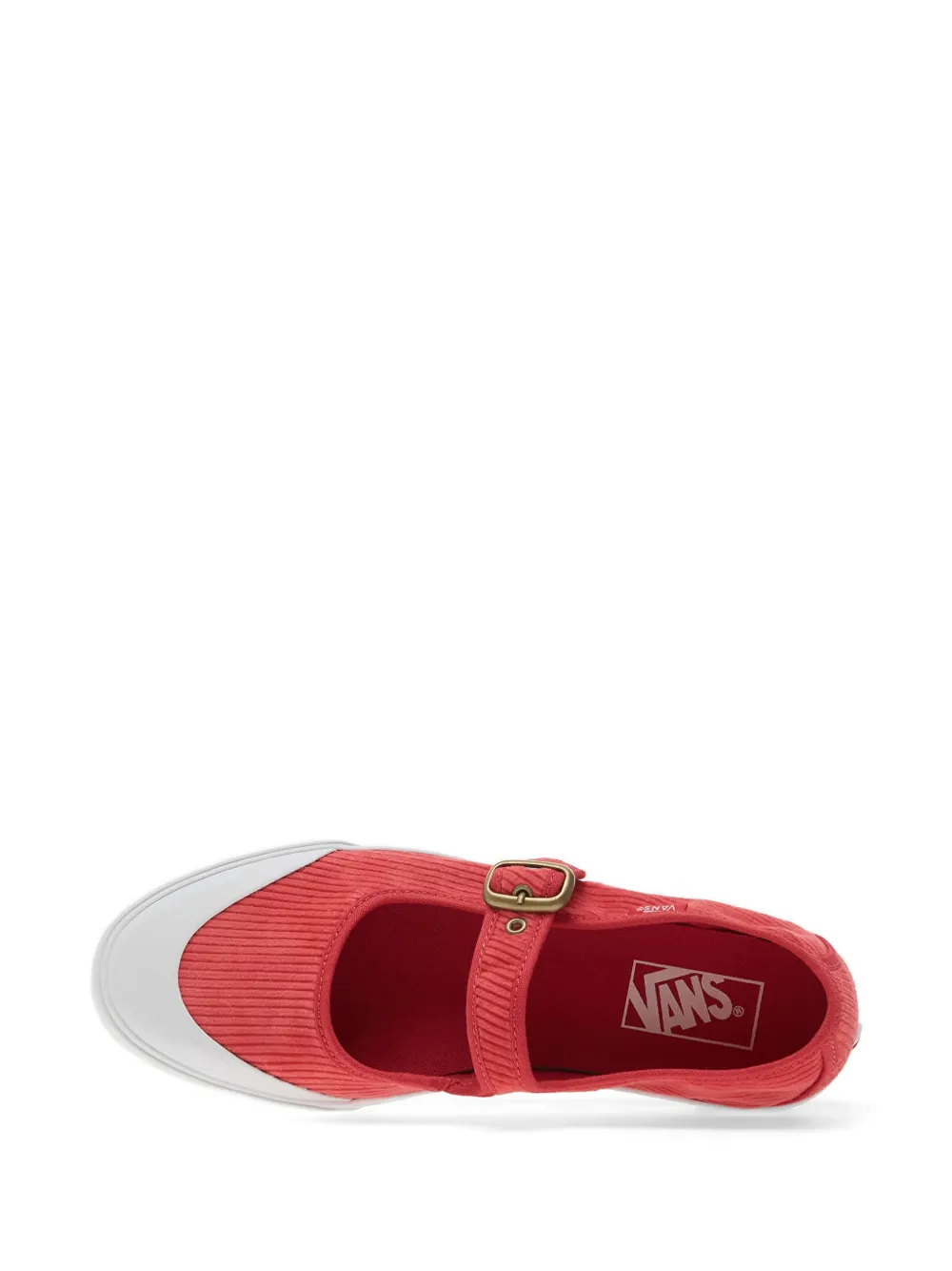 Vans Ribfluwelen sneakers met gespbandje Rood
