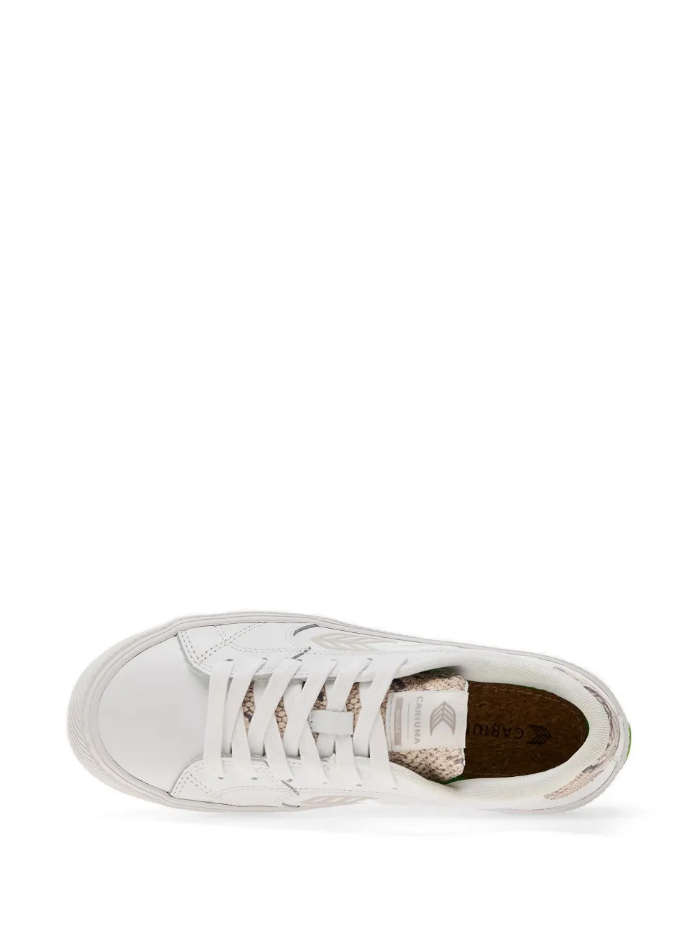 Cariuma Salvas leren sneakers met slangen-effect Wit