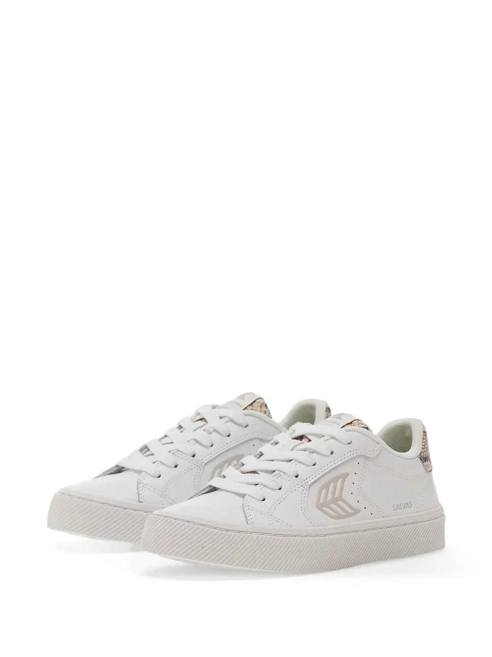 Cariuma Salvas leren sneakers met slangen-effect Wit