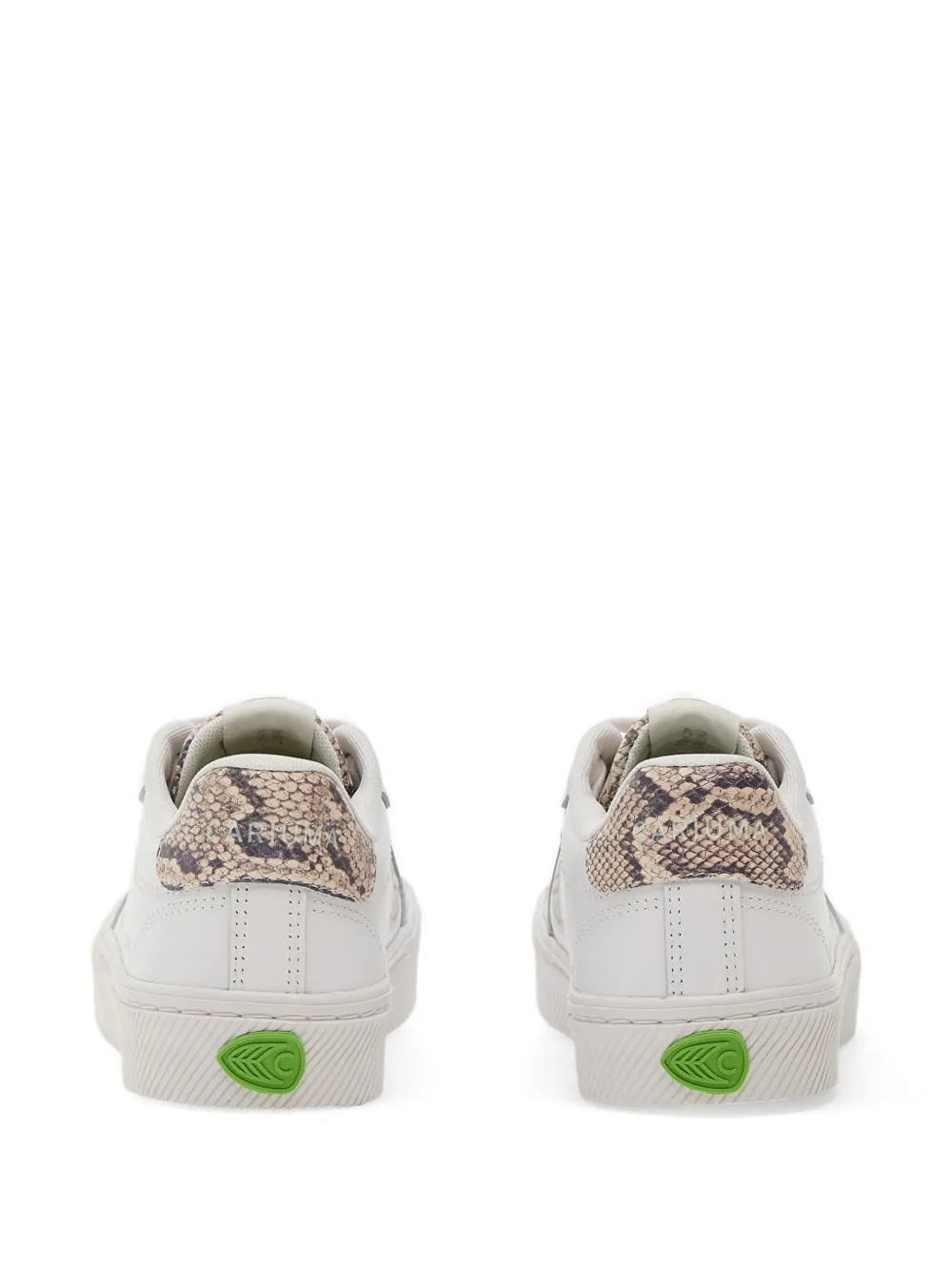 Cariuma Salvas leren sneakers met slangen-effect Wit