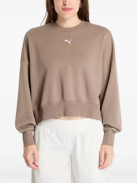 PUMA logo-embroidered cropped sweater