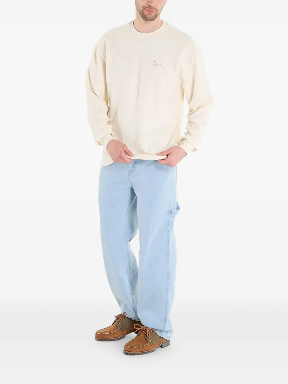 karl kani Overhemd met lange mouwen Beige